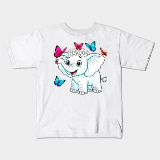 Pretty Elephant Kids T-Shirt